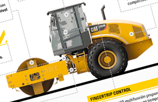 Infografía GENTRAC Compactadora CS 54 B CATERPILLAR